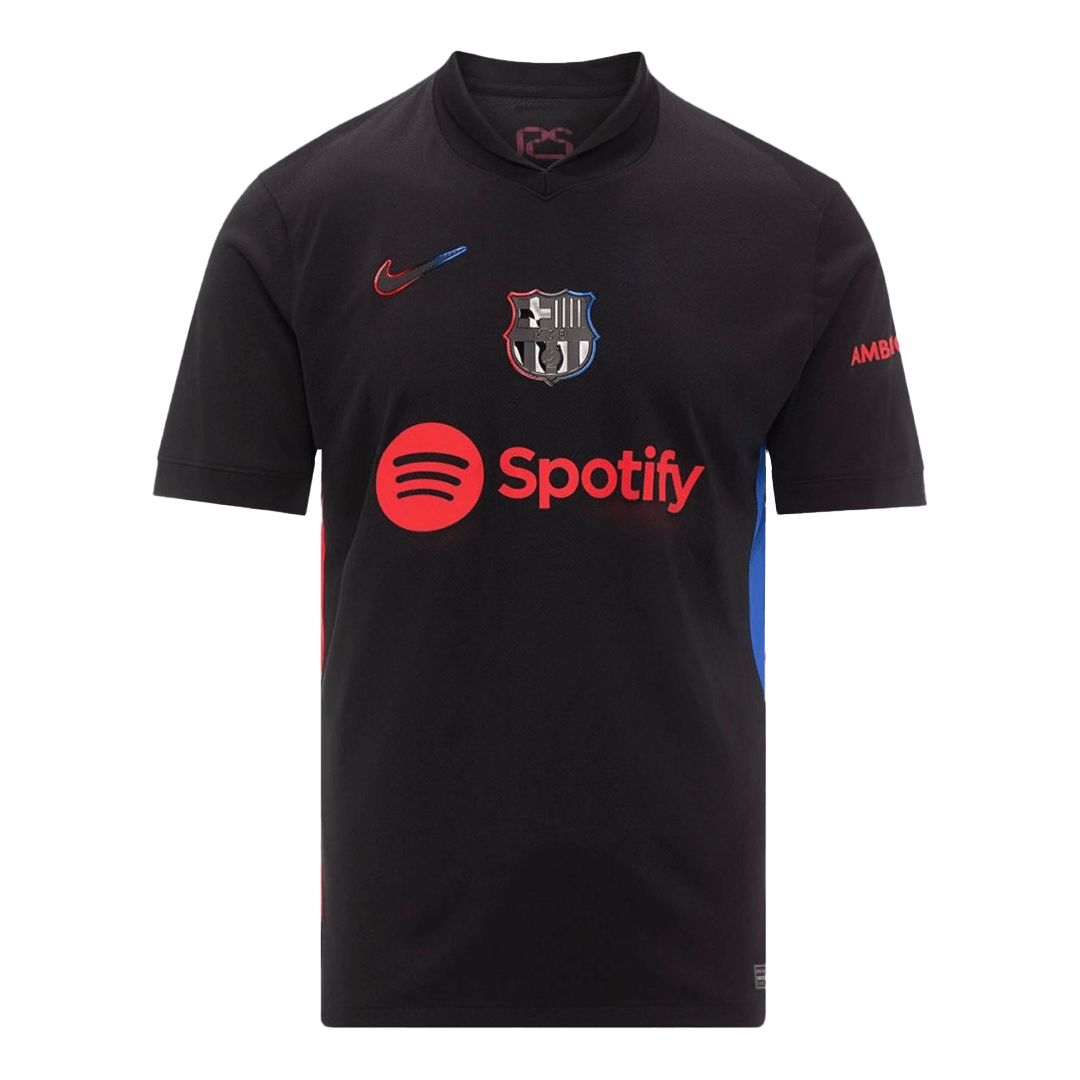 Barcelona Soccer Jersey Away Custom Shirt Spotify Logo Without Text - bestsoccerstore