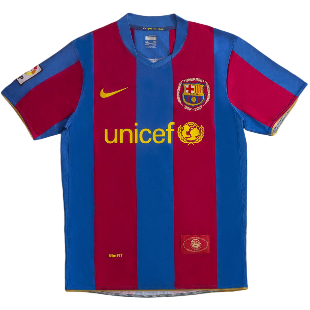Barcelona 2007/08 Retro Jersey Home Soccer Shirt - bestsoccerstore