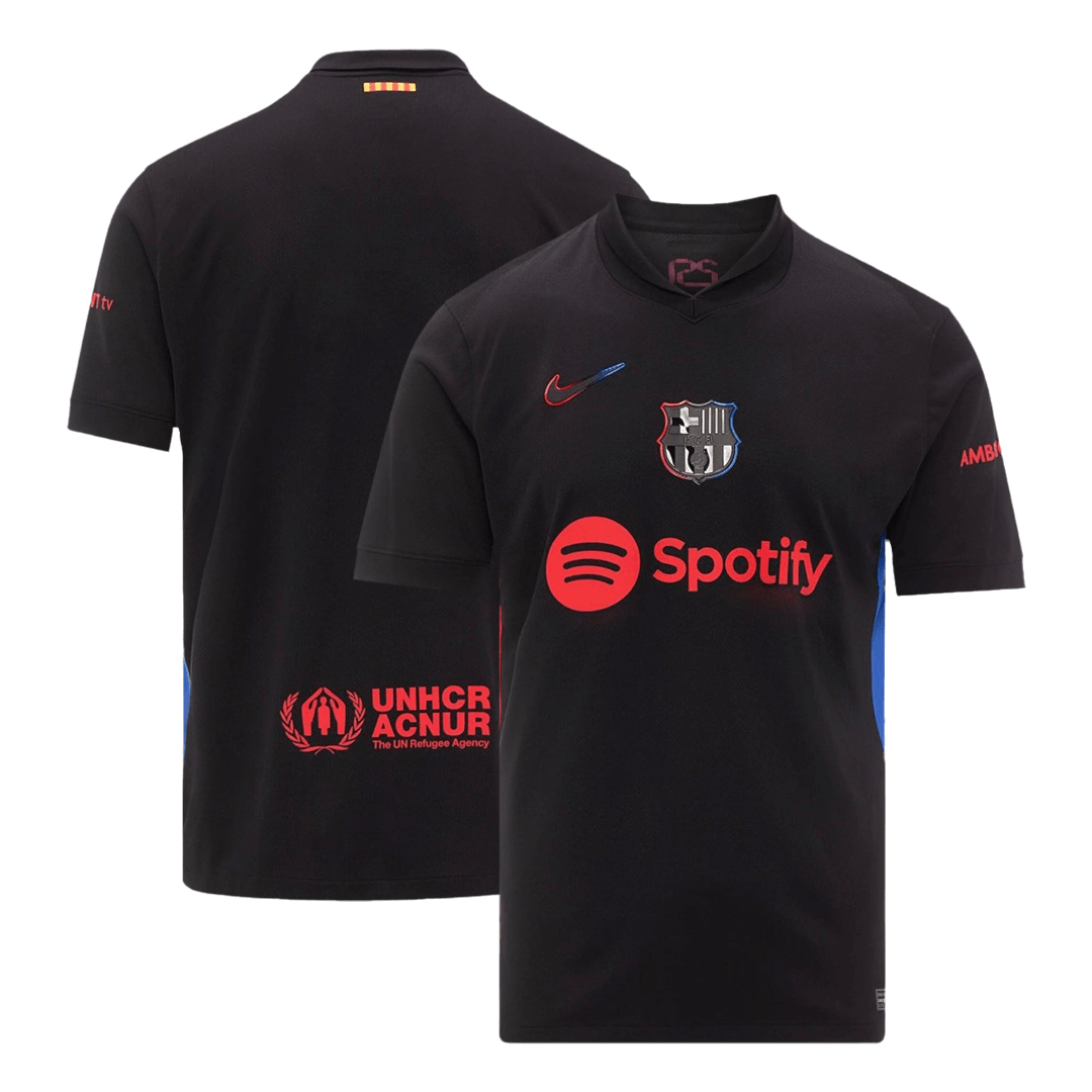 Barcelona Soccer Jersey Away Custom Shirt Spotify Logo Without Text - bestsoccerstore