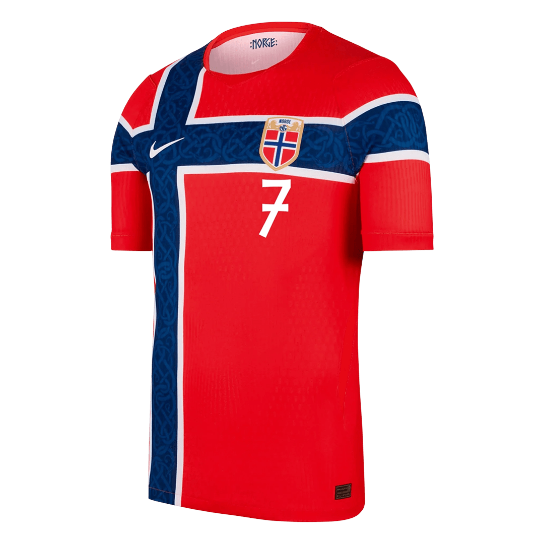 Norway SØRLOTH #7 Custom Player Version Home Soccer Jersey World Cup 2026 - bestsoccerstore