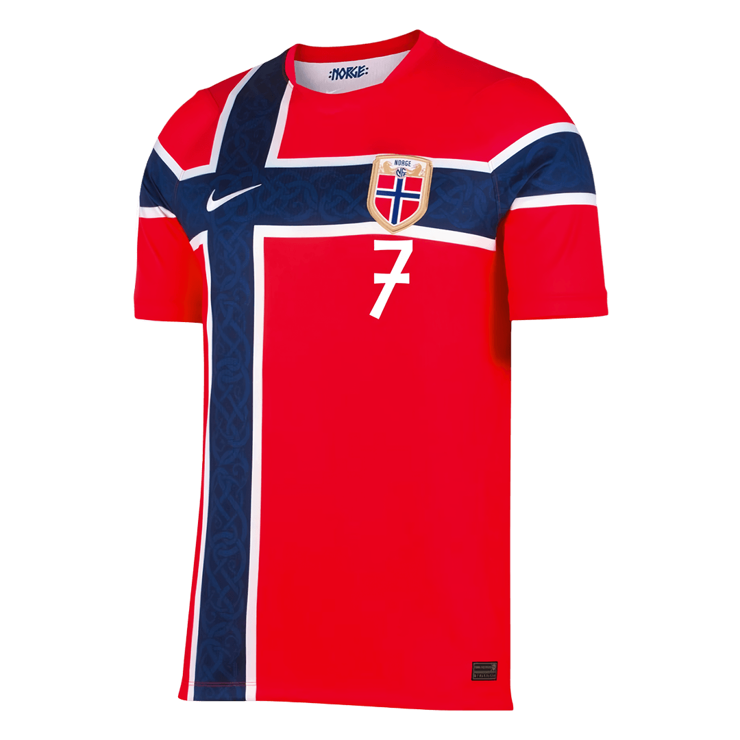 Norway SØRLOTH #7 Soccer Jersey Home Custom Shirt World Cup 2026 - bestsoccerstore