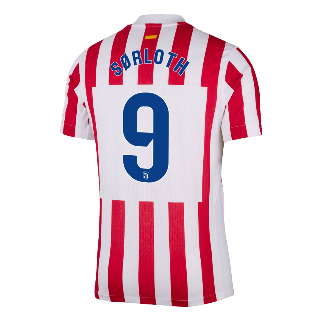 Atletico Madrid SØRLOTH #9 Custom Player Version Home Soccer Jersey 2025/26 - bestsoccerstore