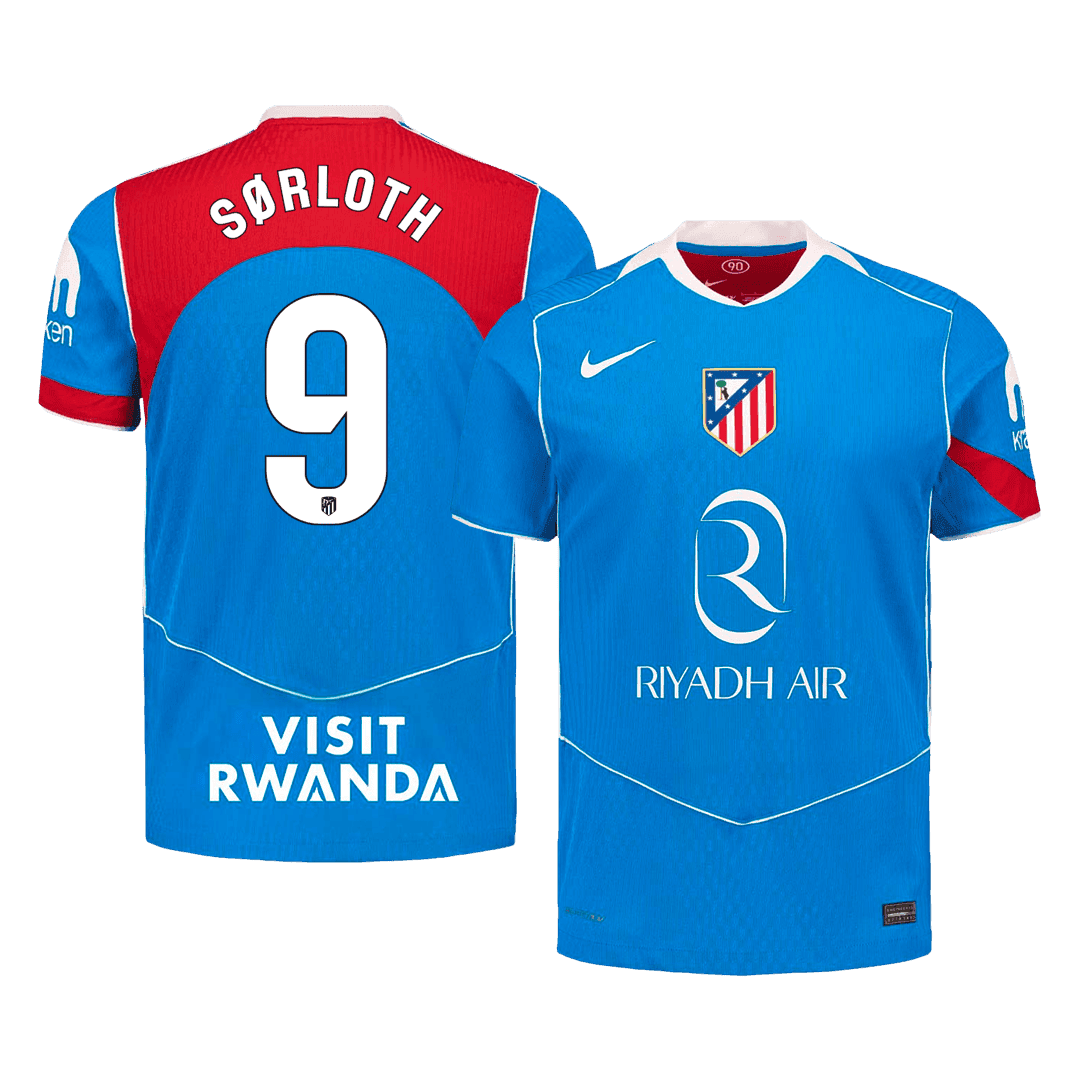 Atletico Madrid SØRLOTH #9 Custom Player Version Third Away Soccer Jersey 2025/26 - bestsoccerstore