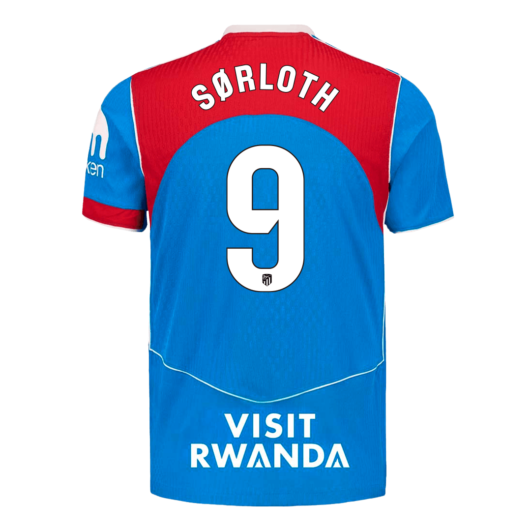 Atletico Madrid SØRLOTH #9 Custom Player Version Third Away Soccer Jersey 2025/26 - bestsoccerstore