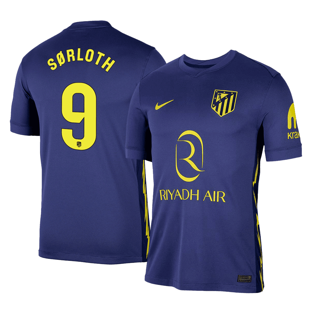 Atletico Madrid SØRLOTH #9 Soccer Jersey Away Custom Shirt 2025/26 - bestsoccerstore
