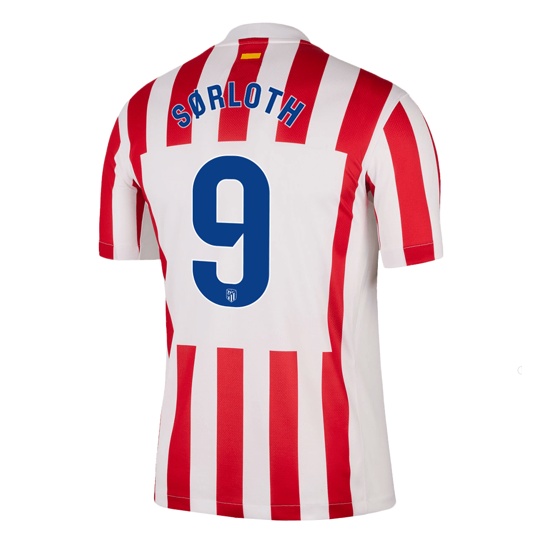 Atletico Madrid SØRLOTH #9 Soccer Jersey Home Custom Shirt 2025/26 - bestsoccerstore