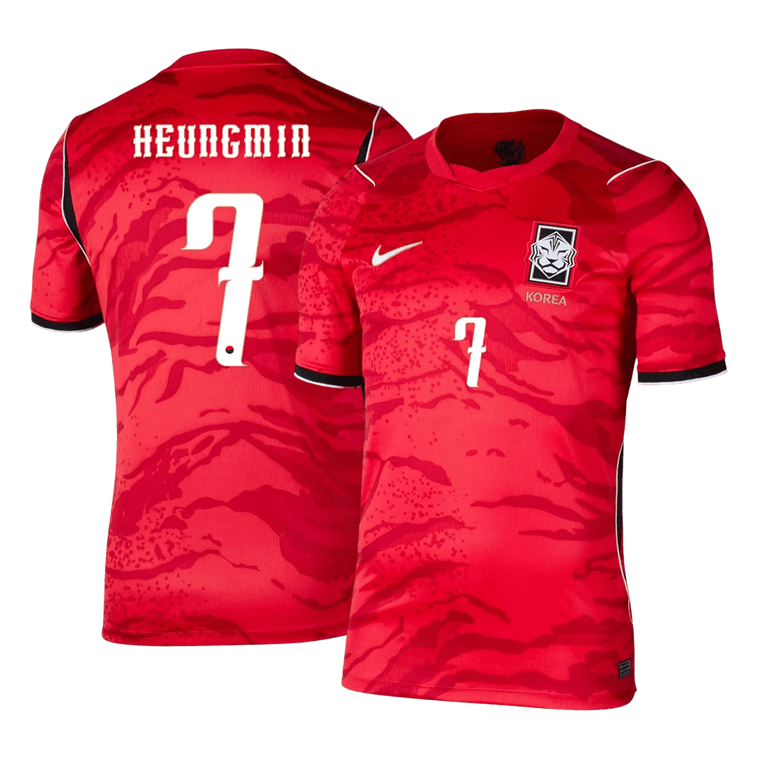 South Korea HEUNGMIN #7 Soccer Jersey Home Custom Shirt World Cup 2026 - bestsoccerstore