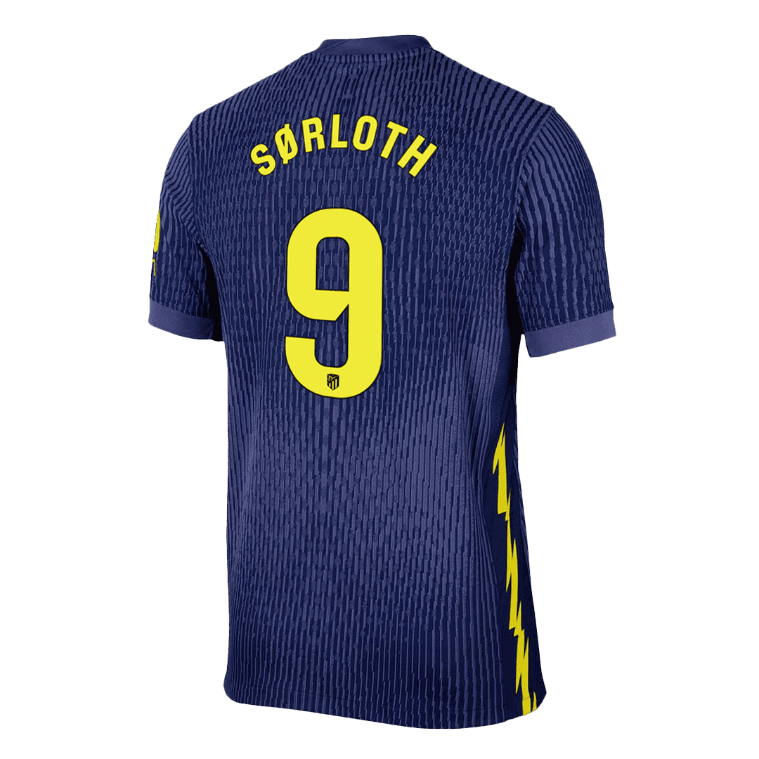 Atletico Madrid SØRLOTH #9 Custom Player Version Away Soccer Jersey 2025/26 - bestsoccerstore