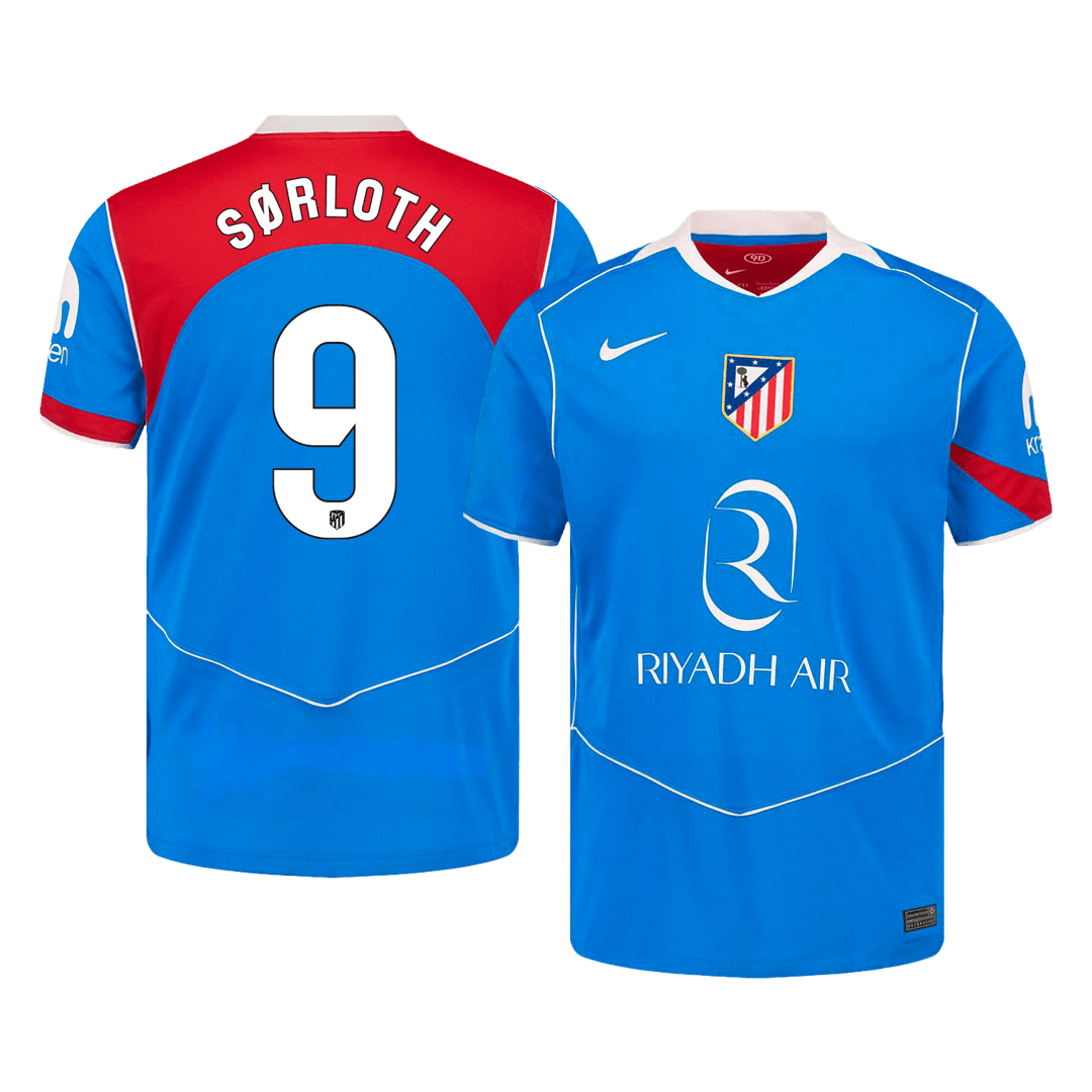 Atletico Madrid SØRLOTH #9 Soccer Jersey Third Away Custom Shirt 2025/26 - bestsoccerstore