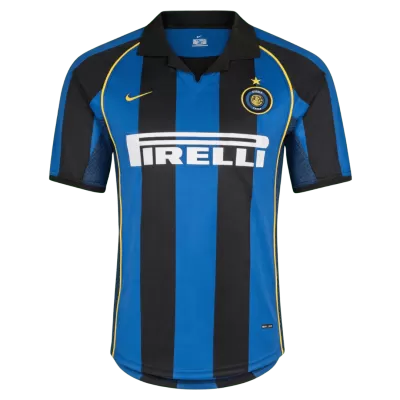 Inter Milan 2001/02 Retro Jersey Home Soccer Shirt - bestsoccerstore