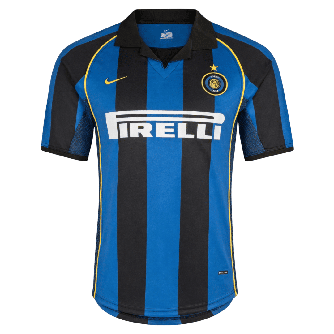 Inter Milan 2001/02 Retro Jersey Home Soccer Shirt - bestsoccerstore