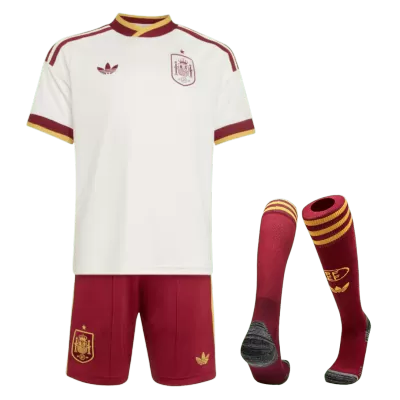 Kids Spain Away Custom Full Soccer Kits World Cup 2026 - bestsoccerstore