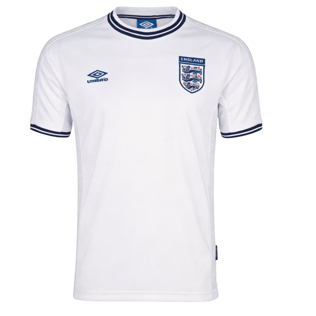 England 2000 Retro Jersey Home Soccer Shirt - bestsoccerstore