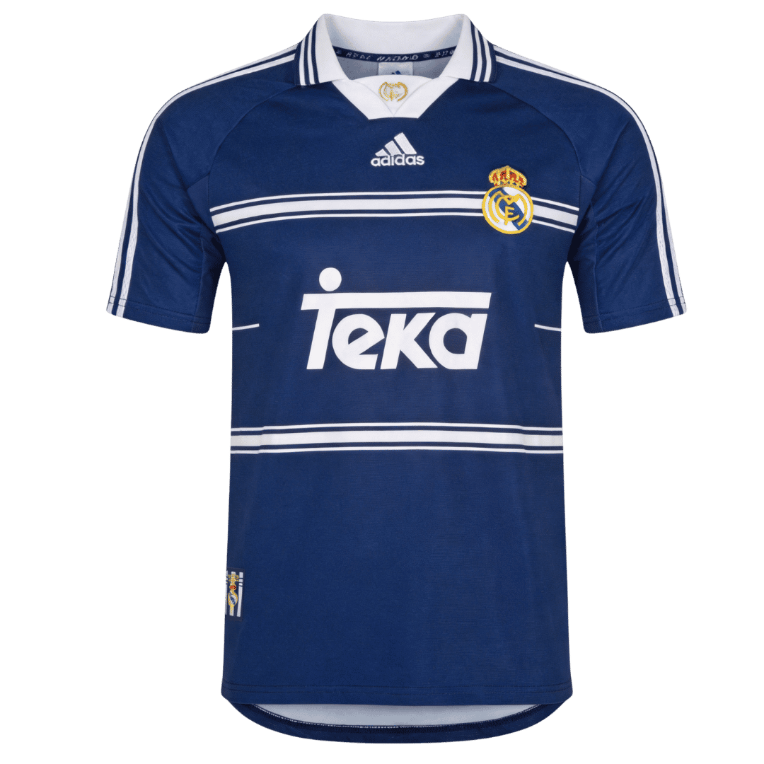 Real Madrid 1998/99 Retro Jersey Away Soccer Shirt - bestsoccerstore