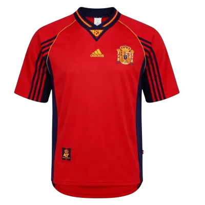 Spain 1998 Retro Jersey Home Soccer Shirt - bestsoccerstore
