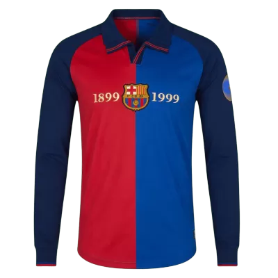 Barcelona Retro Jersey Home Long Sleeve Soccer Shirt 1999/00 - bestsoccerstore