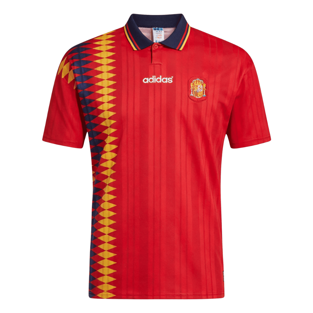 Spain 1994 Retro Jersey Home Soccer Shirt - bestsoccerstore