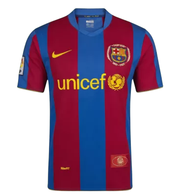 Barcelona 2007/08 Retro Jersey Home Soccer Shirt - bestsoccerstore
