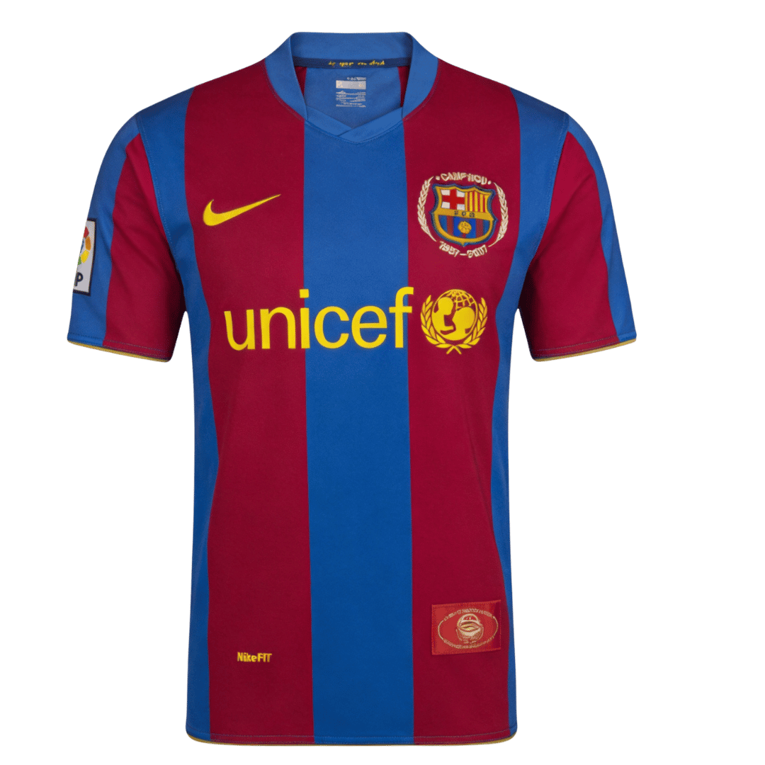 Barcelona 2007/08 Retro Jersey Home Soccer Shirt - bestsoccerstore