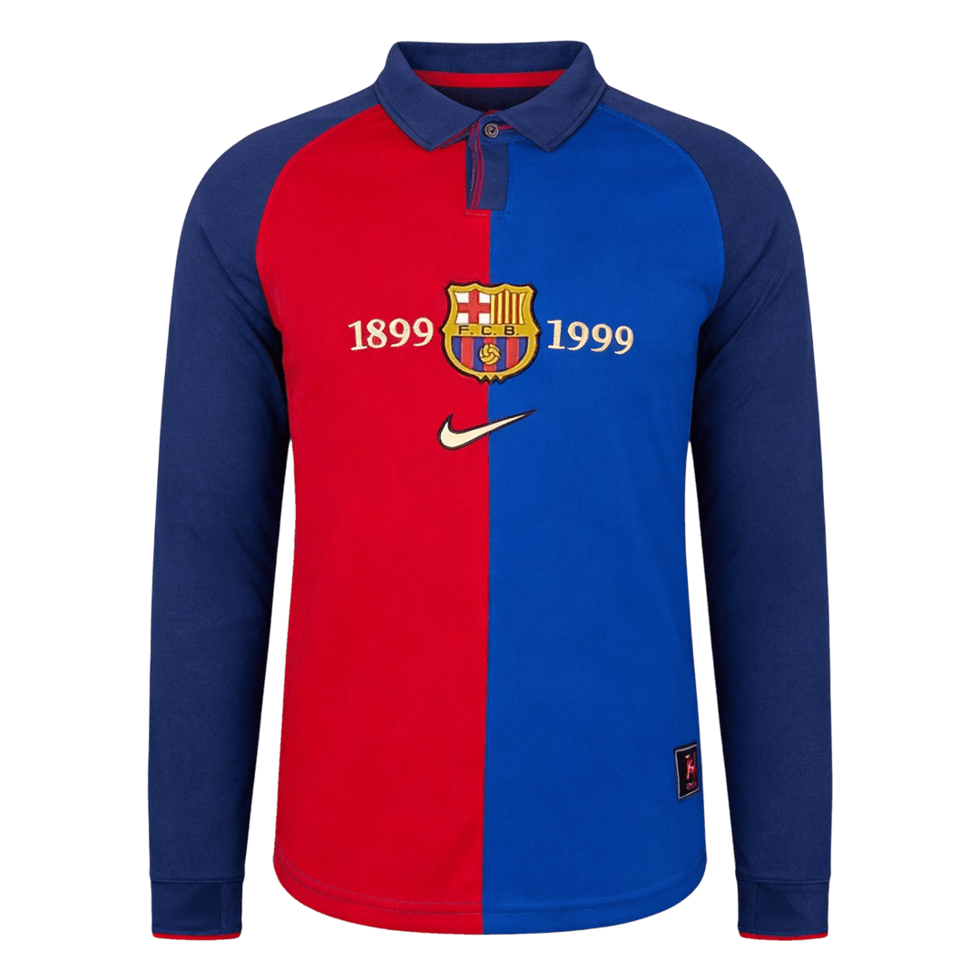 Barcelona Retro Jersey Special Long Sleeve Soccer Shirt 1999/00 - bestsoccerstore