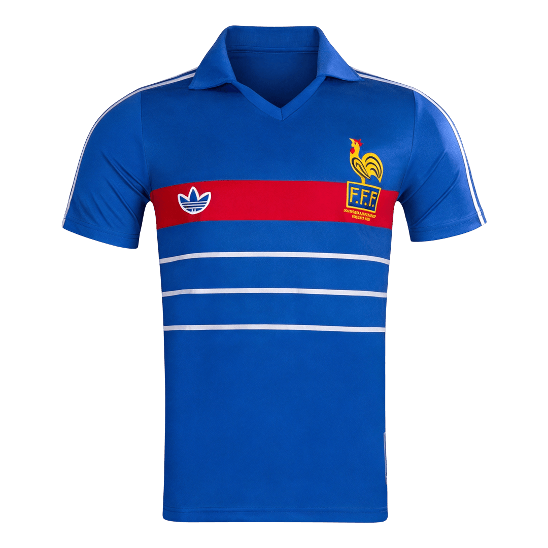 France 1984 Retro Jersey Home Soccer Shirt - bestsoccerstore