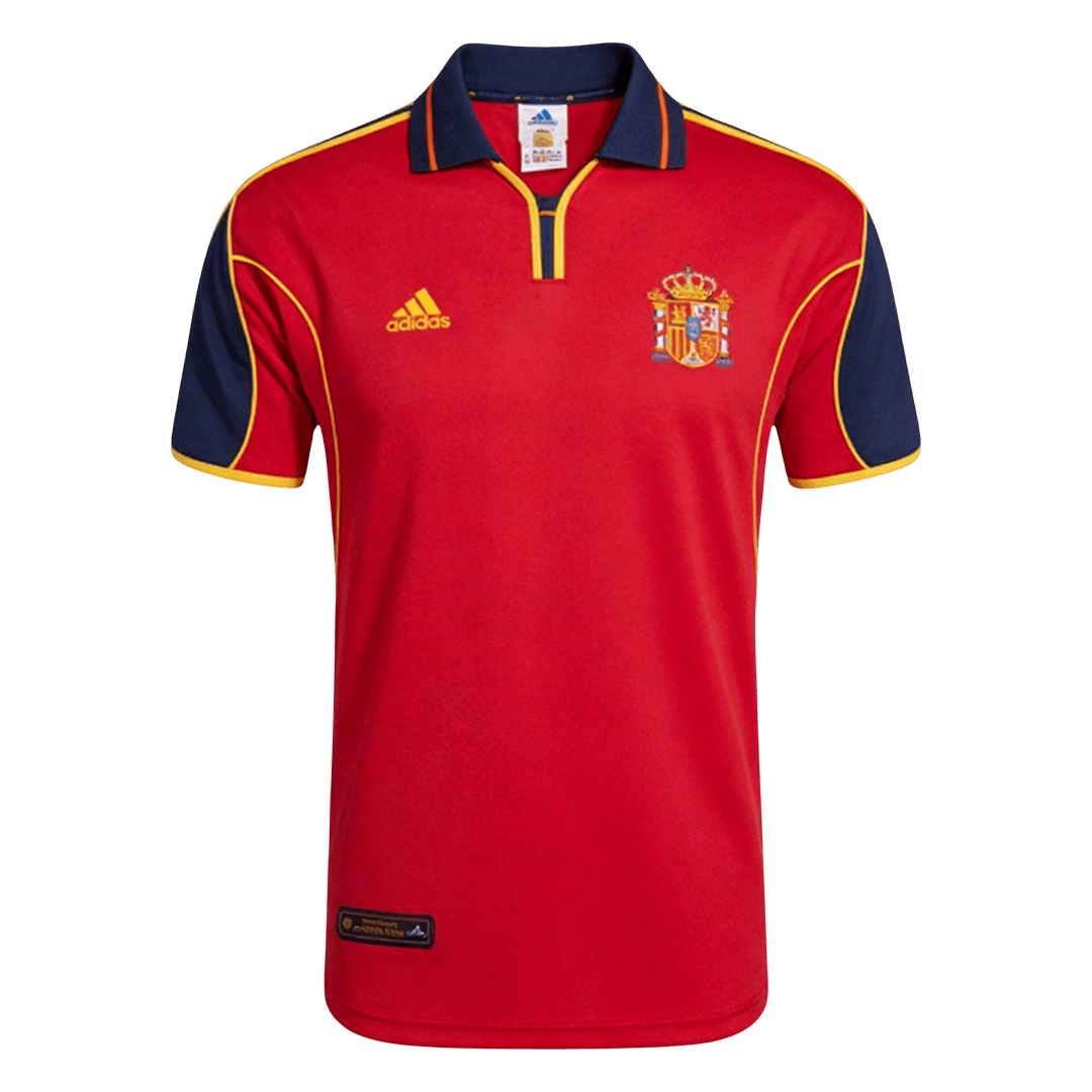 Spain 2000 Retro Jersey Home Soccer Shirt - bestsoccerstore