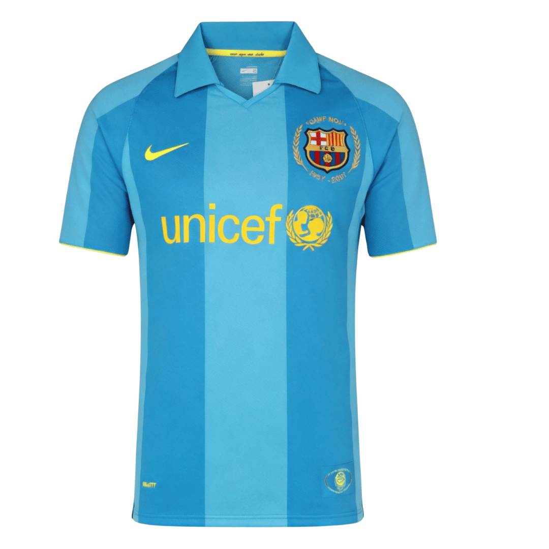 Barcelona 2007/08 Retro Jersey Away Soccer Shirt - bestsoccerstore
