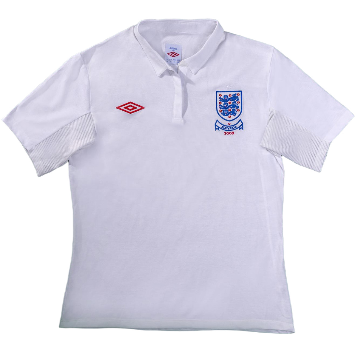England 2009/10 Retro Jersey Home Soccer Shirt - bestsoccerstore
