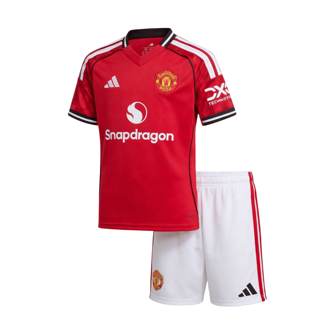 Kids Manchester United Home Custom Soccer Kits 2026/27 - bestsoccerstore