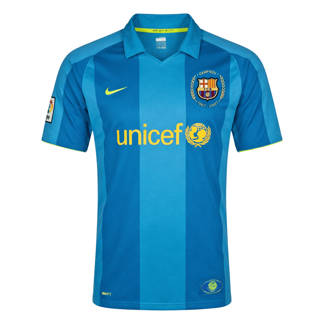 Barcelona 2007/08 Retro Jersey Away Soccer Shirt - bestsoccerstore