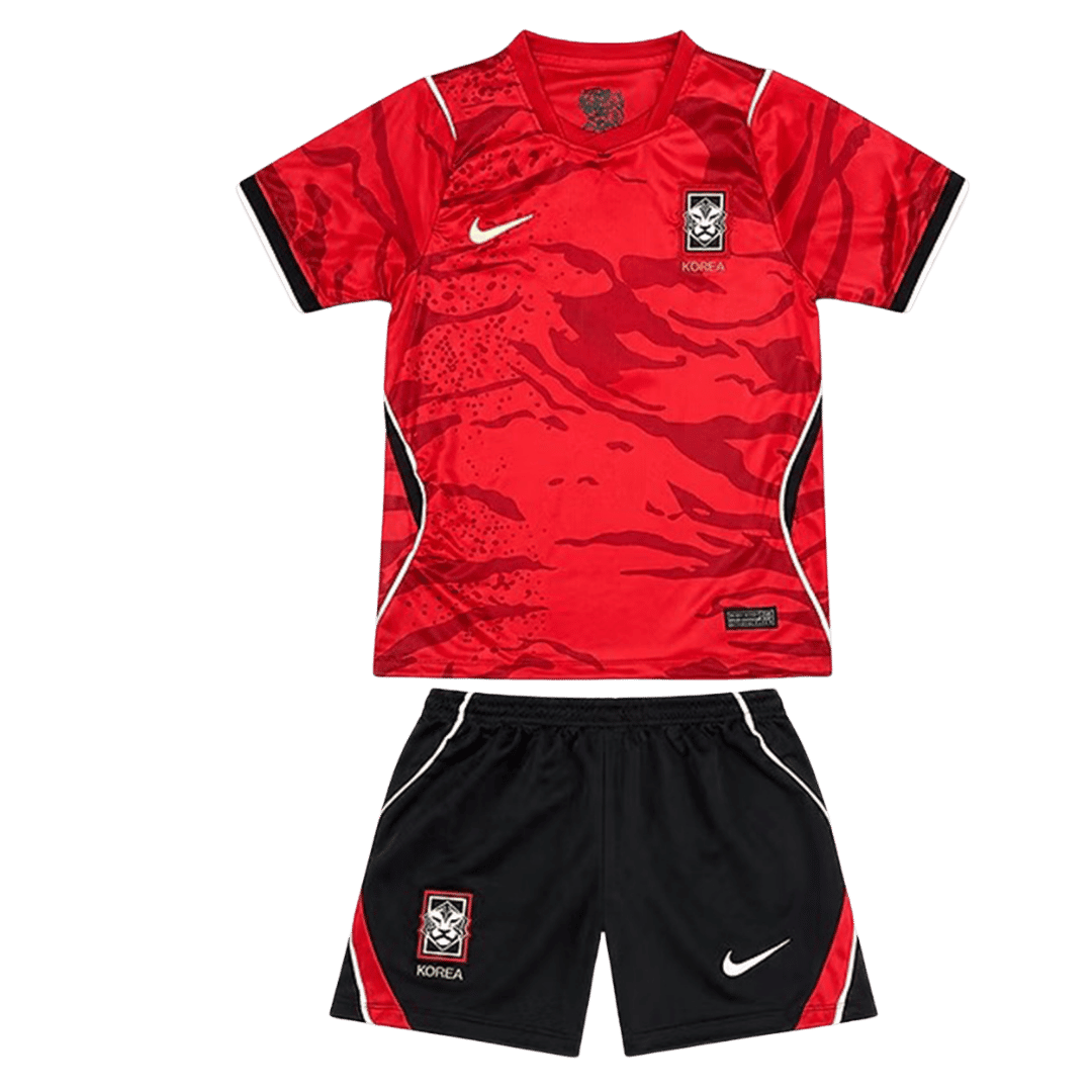 Kids South Korea Home Custom Soccer Kits World Cup 2026 - bestsoccerstore