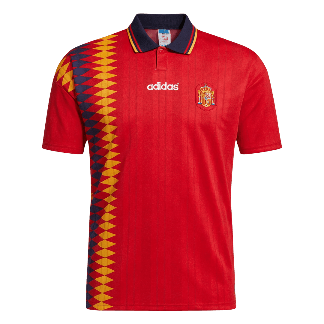Spain 1994 Retro Jersey Home Soccer Shirt - bestsoccerstore