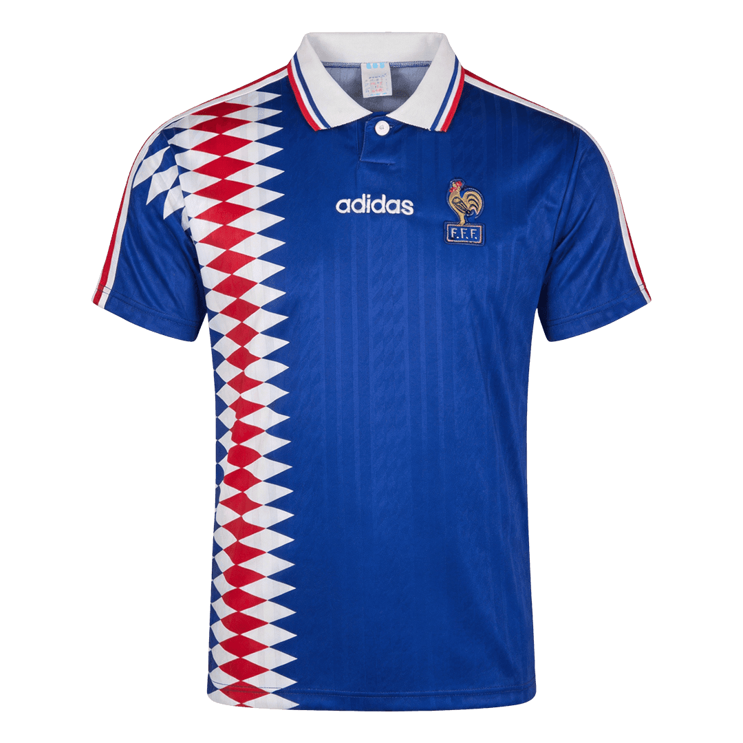 France 1994 Retro Jersey Home Soccer Shirt - bestsoccerstore