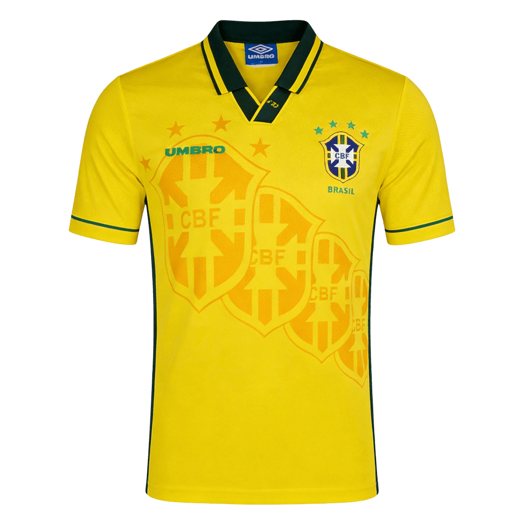 Brazil 1994/96 Retro Jersey Home Soccer Shirt - bestsoccerstore