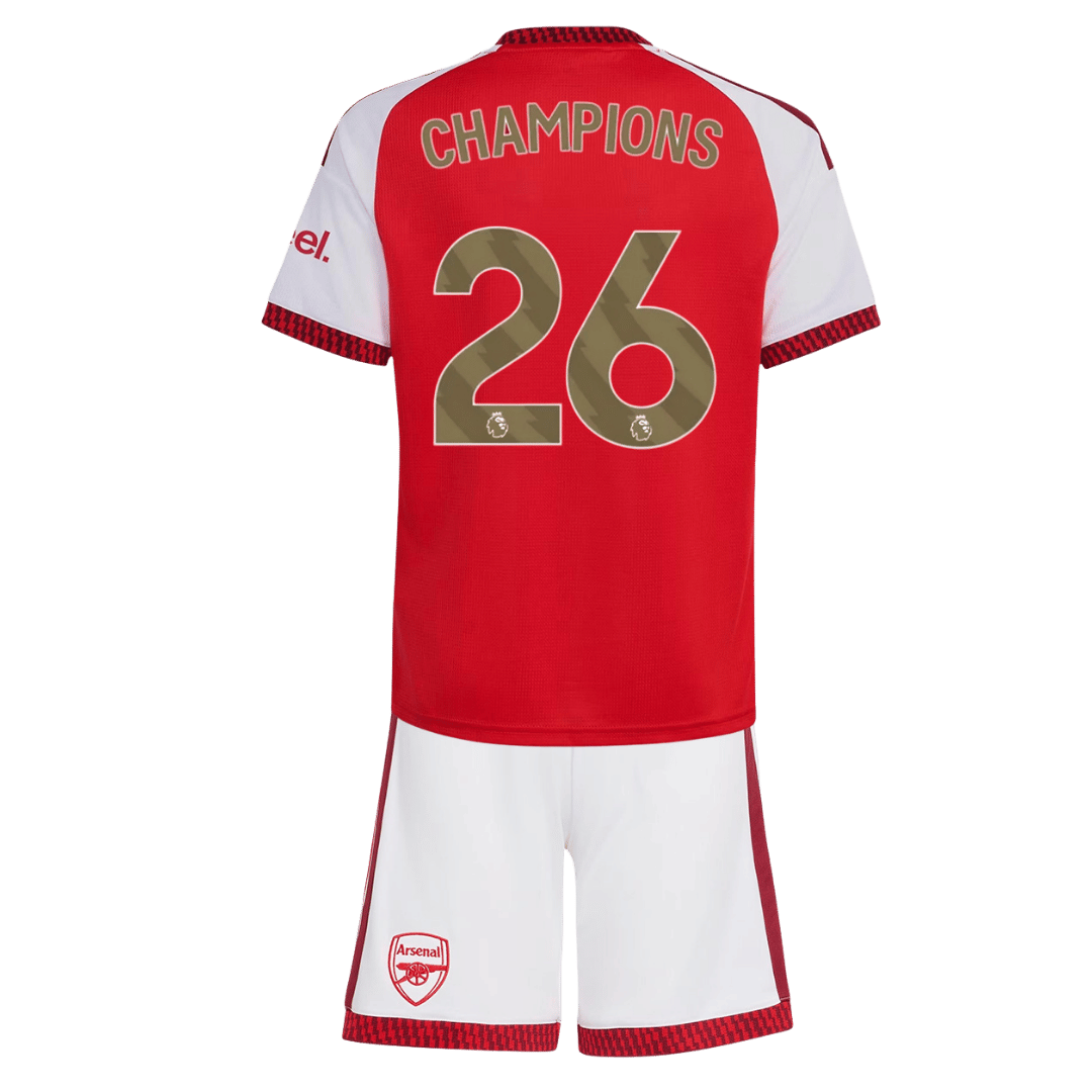Kids Arsenal CHAMPIONS #26 Home Custom Soccer Kits 2026/27 - bestsoccerstore
