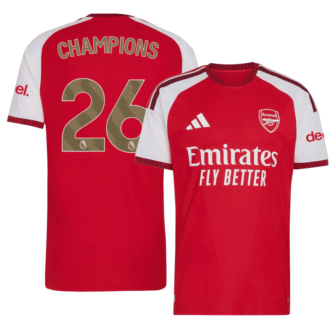 Arsenal CHAMPIONS #26 Custom Player Version Home Soccer Jersey 2026/27 - bestsoccerstore