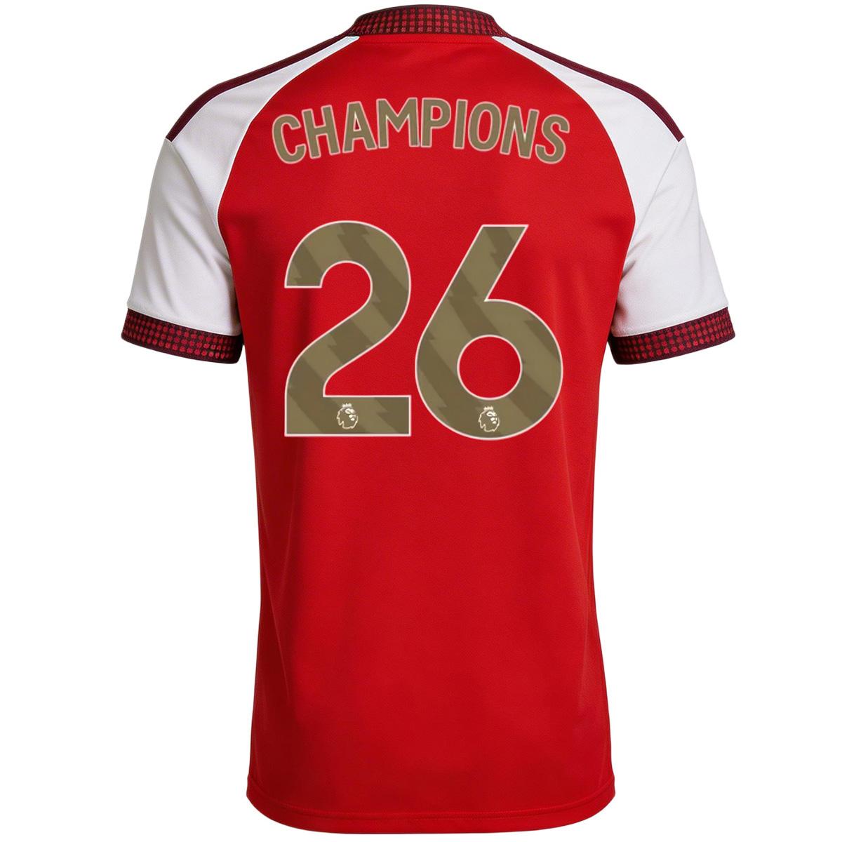 Arsenal CHAMPIONS #26 Soccer Jersey Home Custom Shirt 2026/27 - bestsoccerstore