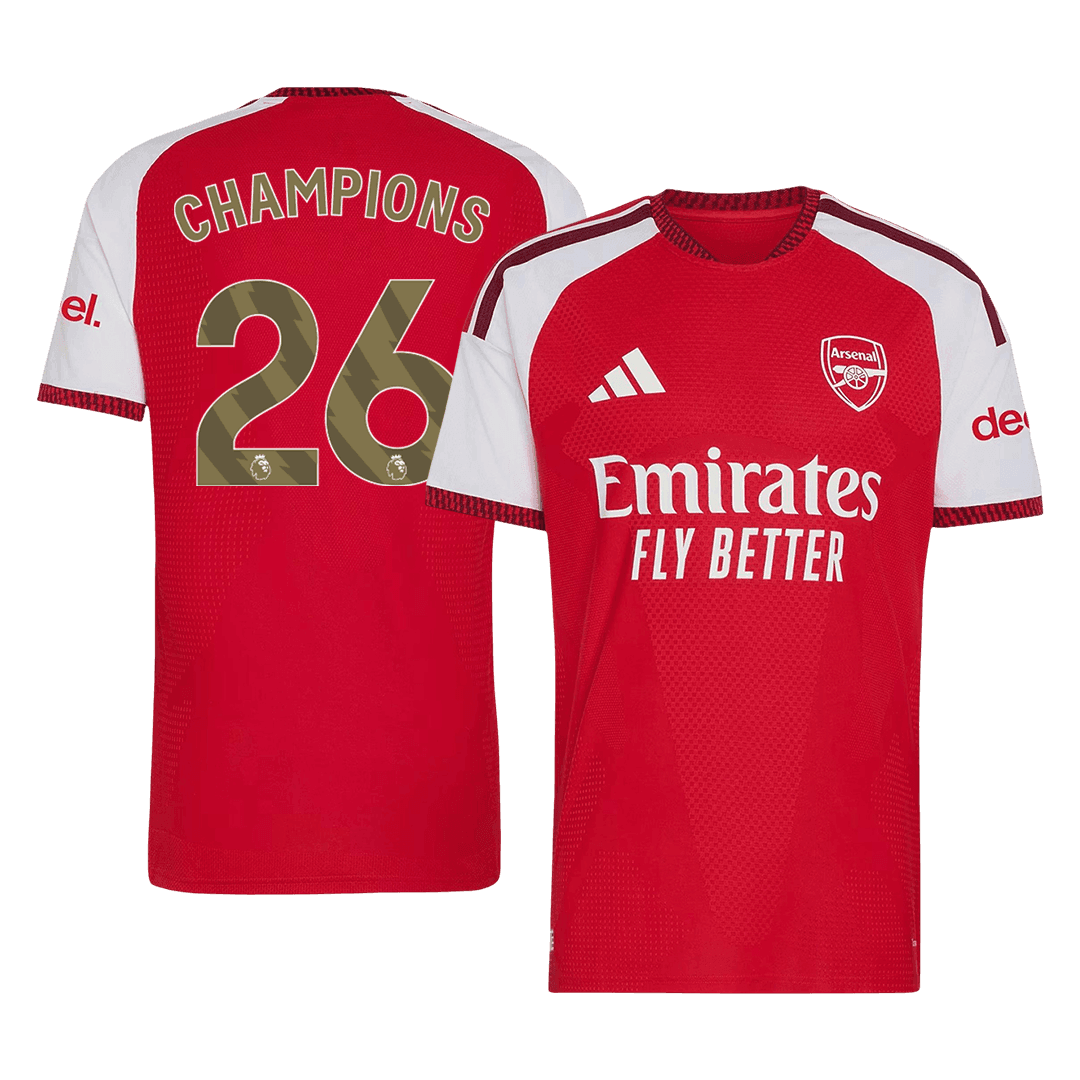 Arsenal CHAMPIONS #26 Custom Player Version Home Soccer Jersey 2026/27 - bestsoccerstore
