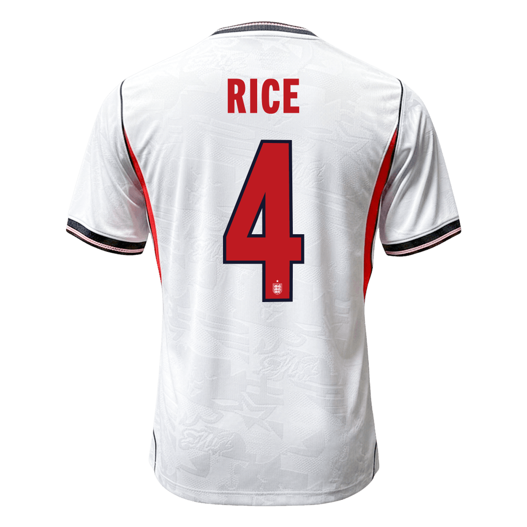 England RICE #4 Custom Player Version Home Soccer Jersey World Cup 2026 - bestsoccerstore