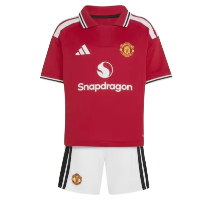 Kids Manchester United Home Custom Soccer Kits 2026/27 - bestsoccerstore