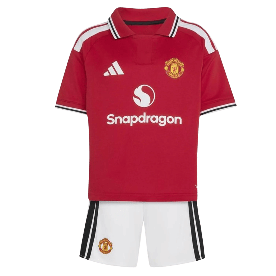 Kids Manchester United Home Custom Soccer Kits 2026/27 - bestsoccerstore
