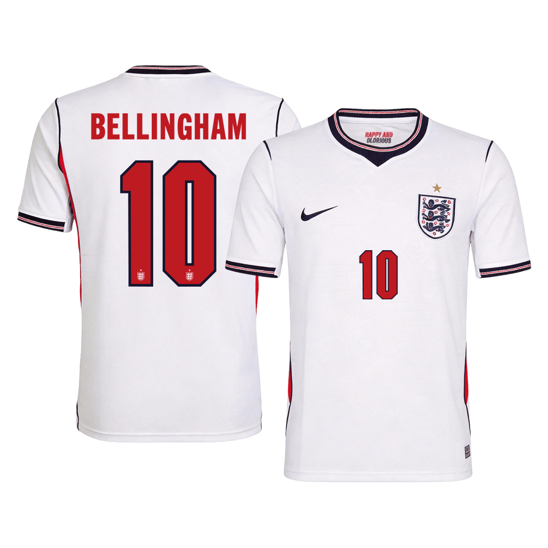 England BELLINGHAM #10 Soccer Jersey Home Custom Shirt World Cup 2026 - bestsoccerstore