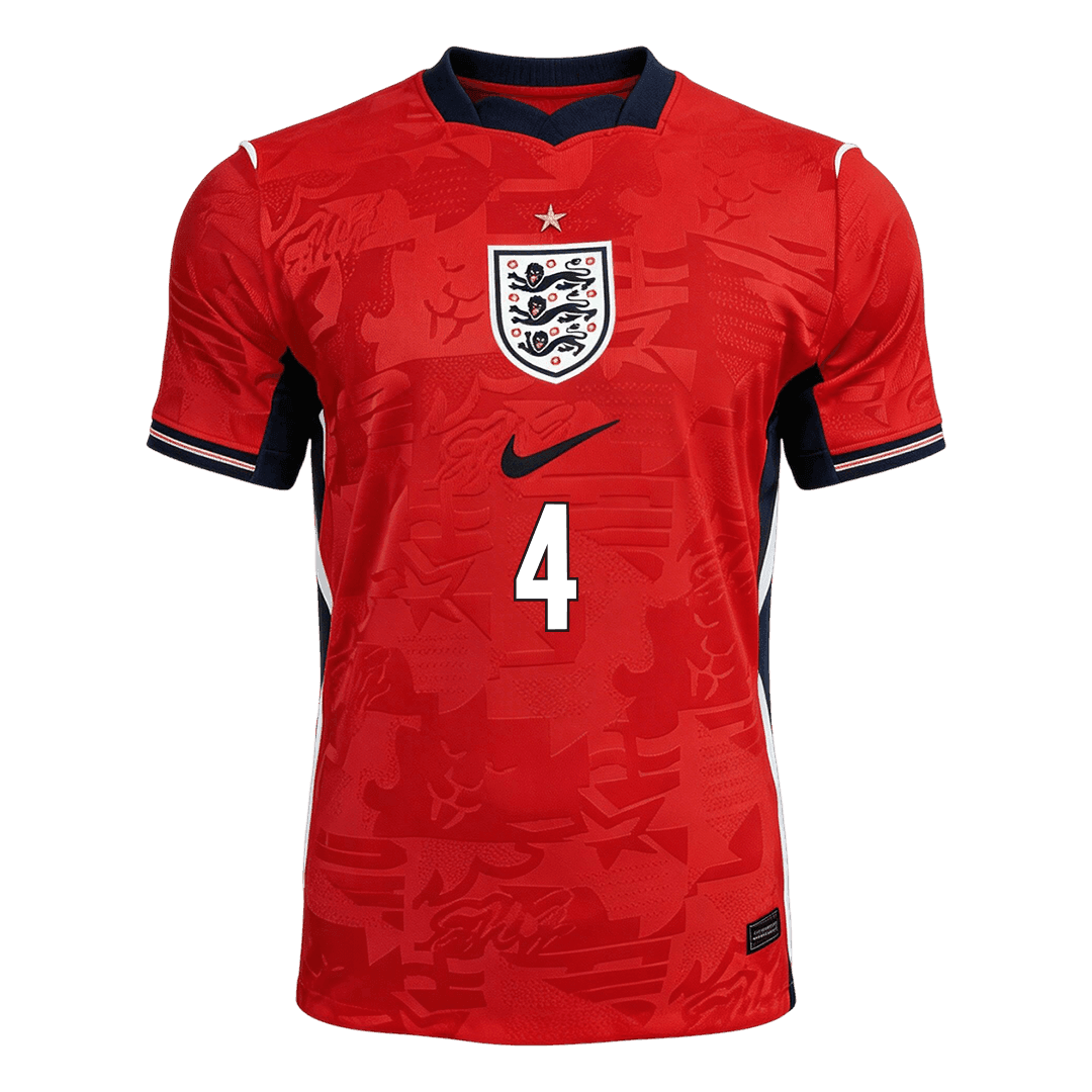 England RICE #4 Soccer Jersey Away Custom Shirt World Cup 2026 - bestsoccerstore