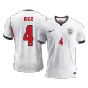 England RICE #4 Custom Player Version Home Soccer Jersey World Cup 2026 - bestsoccerstore