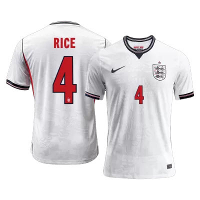 England RICE #4 Custom Player Version Home Soccer Jersey World Cup 2026 - bestsoccerstore