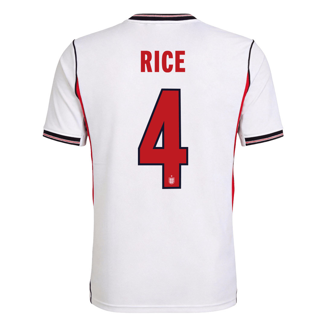 England RICE #4 Soccer Jersey Home Custom Shirt World Cup 2026 - bestsoccerstore