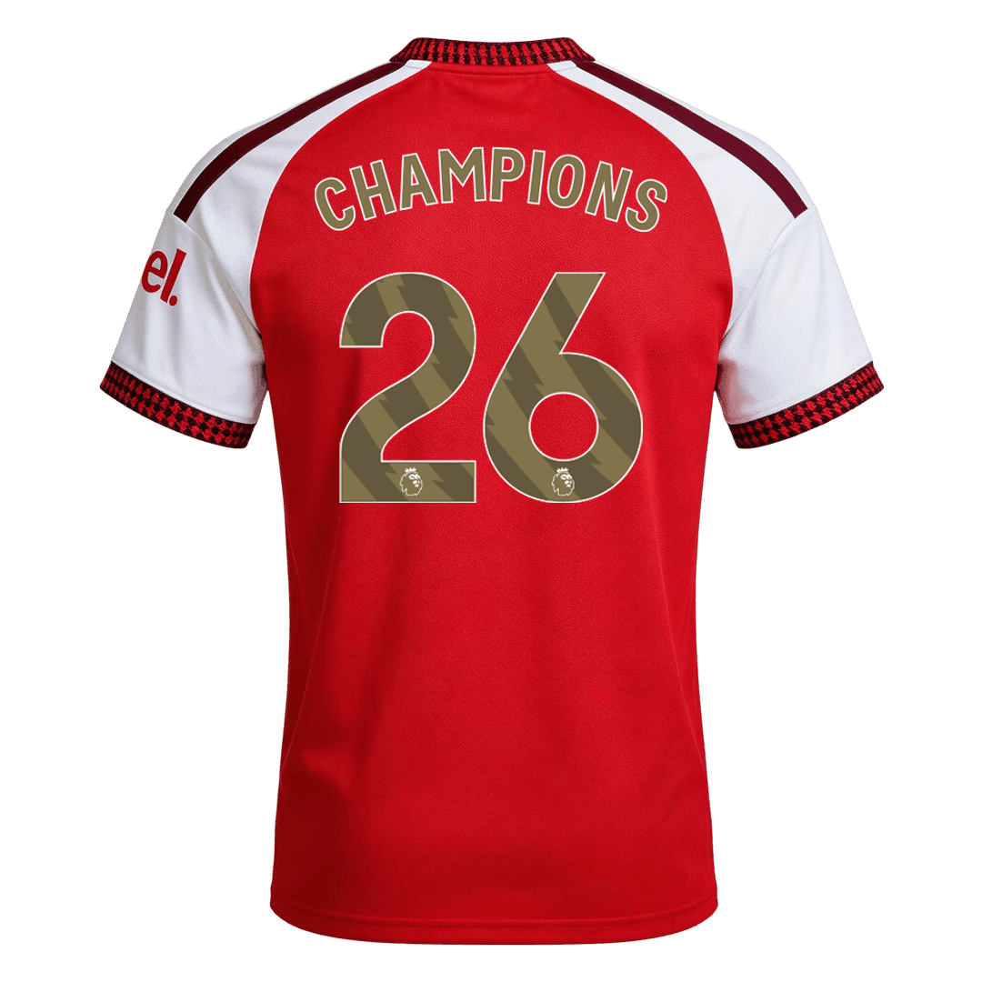 Arsenal CHAMPIONS #26 Soccer Jersey Home Custom Shirt 2026/27 - bestsoccerstore