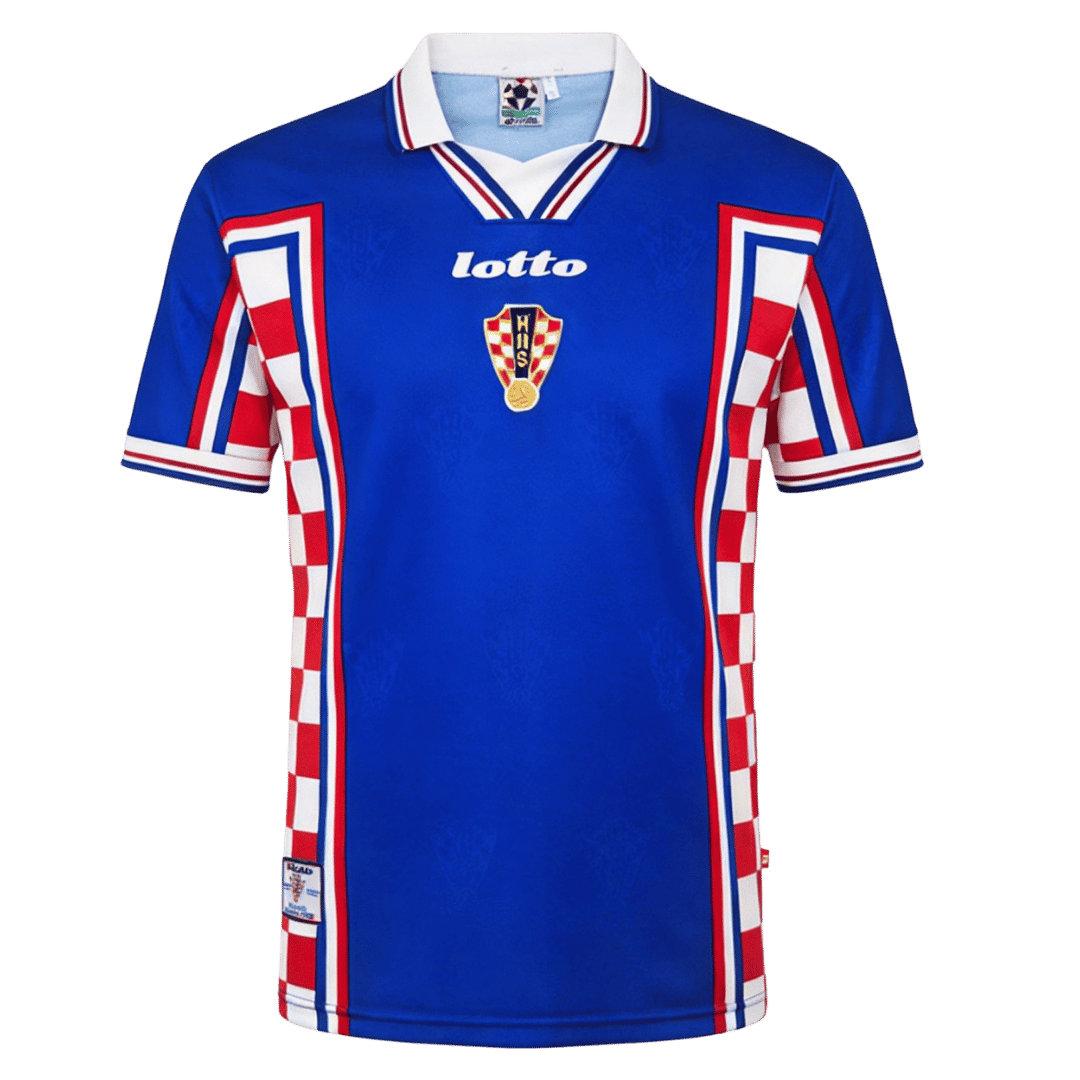 Croatia 1998 Retro Jersey Away Soccer Shirt - bestsoccerstore