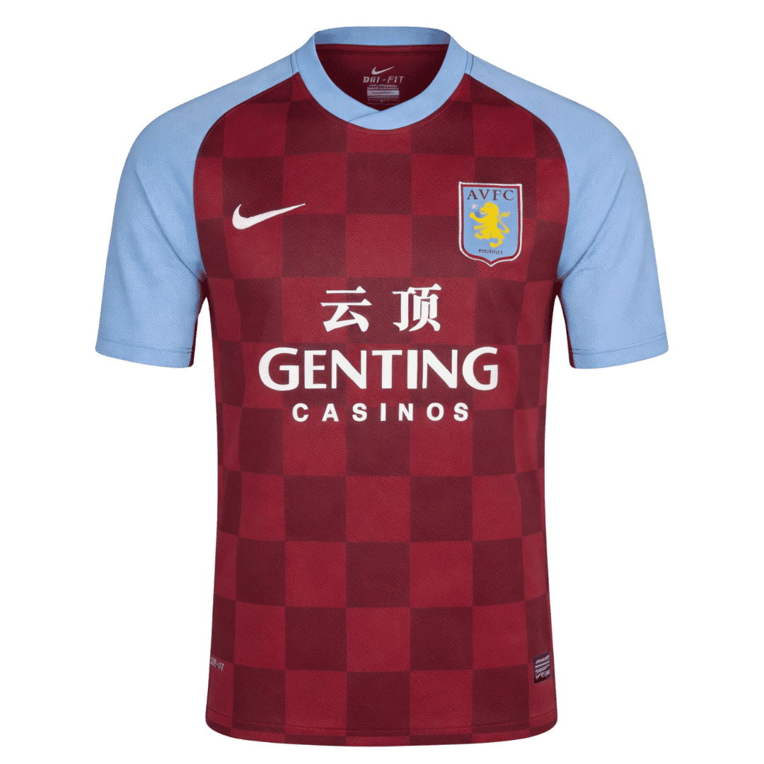 Aston Villa 2011/12 Retro Jersey Home Soccer Shirt - bestsoccerstore