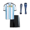 Kids Argentina Home Custom Full Soccer Kits World Cup 2026 - bestsoccerstore